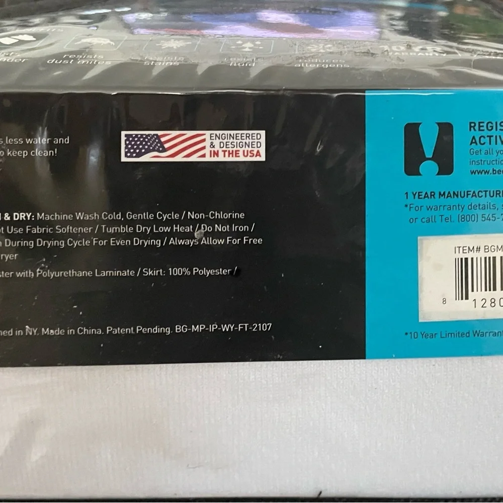 NEW ~ BedGear ~ King ~ iPROTECT ~ Mattress Protector ~ Waterproof Barrier